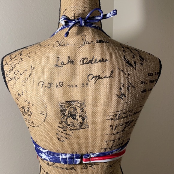 Stars and Stripes Push-up Bikini Top Women’s Red White and Blue - Picture 3 of 7